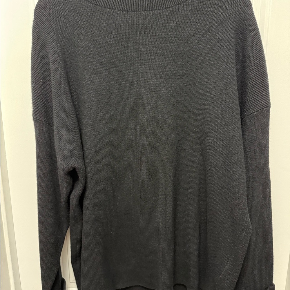 Illusory Black Women's Long Sleeve Cuff Sweater Size XL (Y-3)